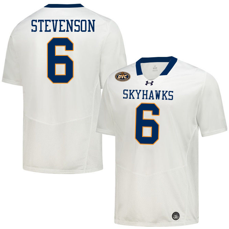 UT Martin Skyhawks #6 Jacob Stevenson College Football Jerseys,Uniforms-White